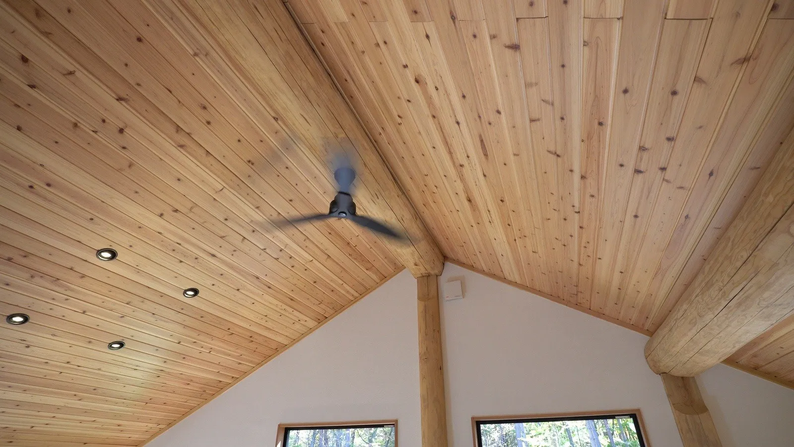 吹き抜けの天井