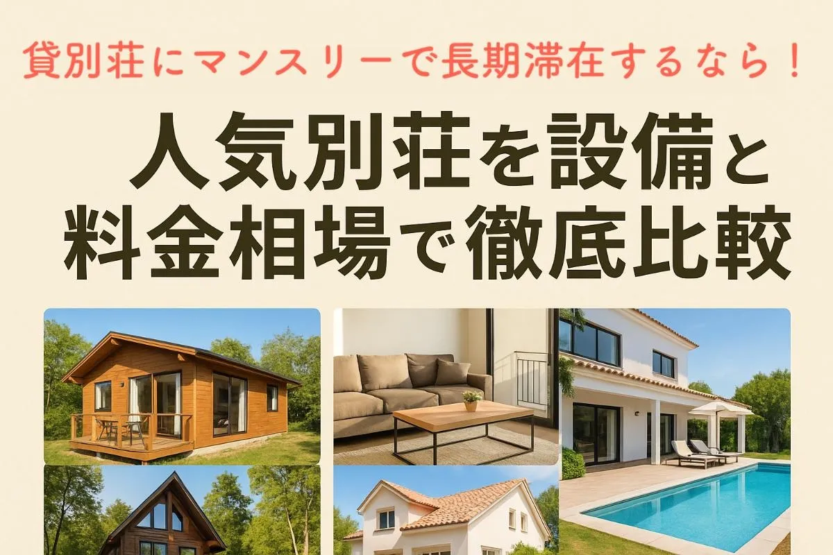 貸別荘マンスリーで長期滞在するなら！人気別荘を設備と料金相場で徹底比較