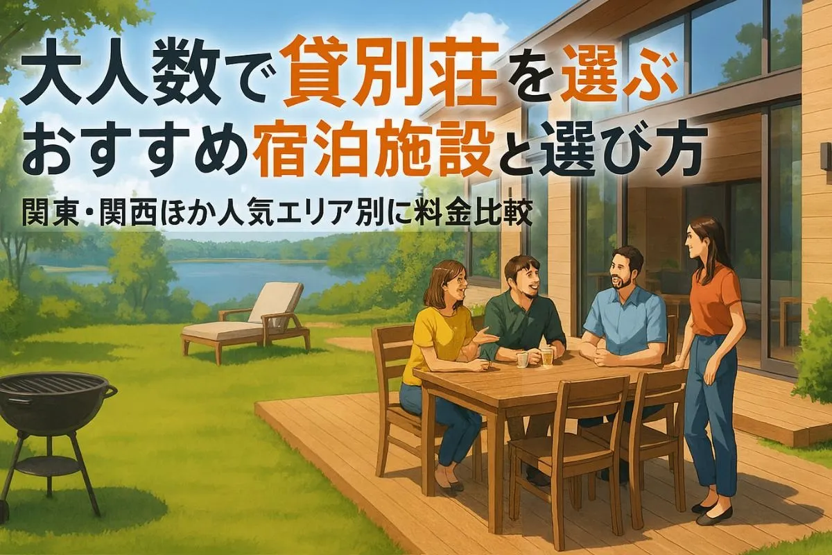 大人数で貸別荘を選ぶおすすめ宿泊施設と選び方｜関東関西ほか人気エリア別料金比較ガイド