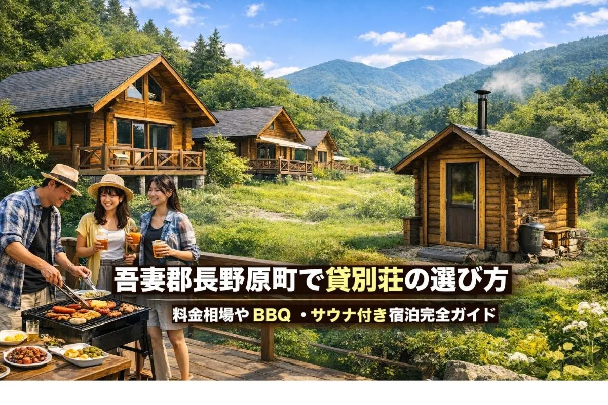 吾妻郡長野原町で貸別荘の選び方|料金相場やBBQ・サウナ付き宿泊完全ガイド