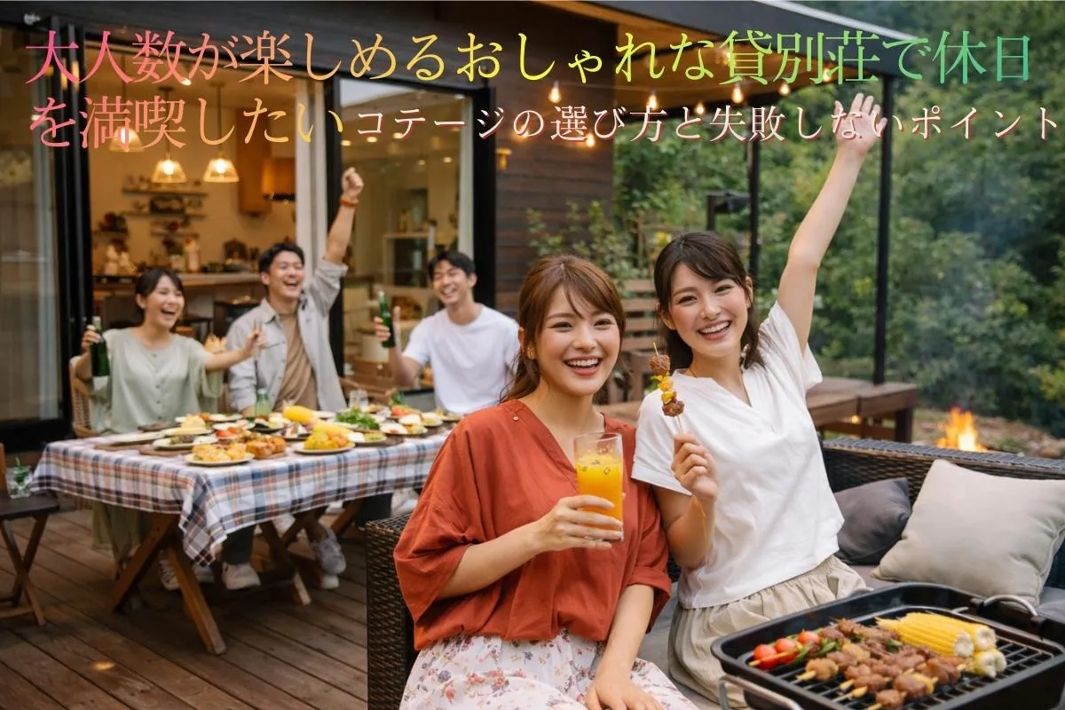 大人数が楽しめるおしゃれな貸別荘で休日を満喫したいコテージの選び方と失敗しないポイント