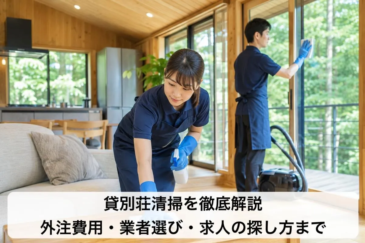 貸別荘清掃を徹底解説｜外注費用・業者選び・求人の探し方まで