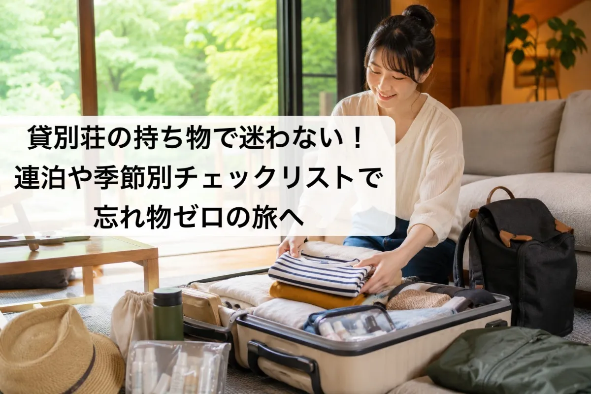 貸別荘の持ち物で迷わない！連泊や季節別チェックリストで忘れ物ゼロの旅へ