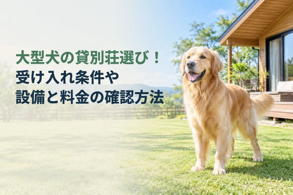 大型犬の貸別荘選び!受け入れ条件や設備と料金の確認方法