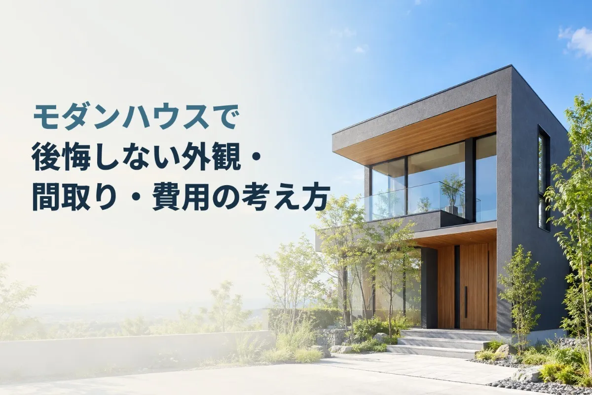 モダンハウスで後悔しない外観・間取り・費用の考え方